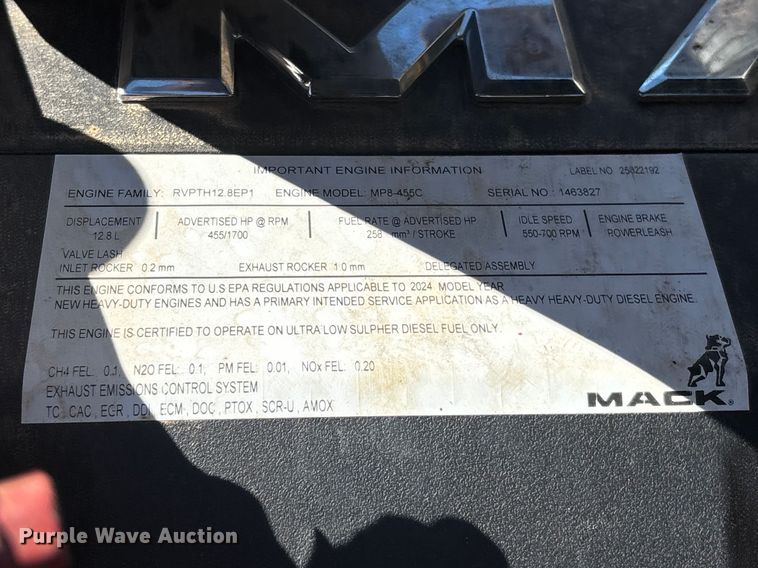 image for item DU0412 2025 Mack Granite dump truck