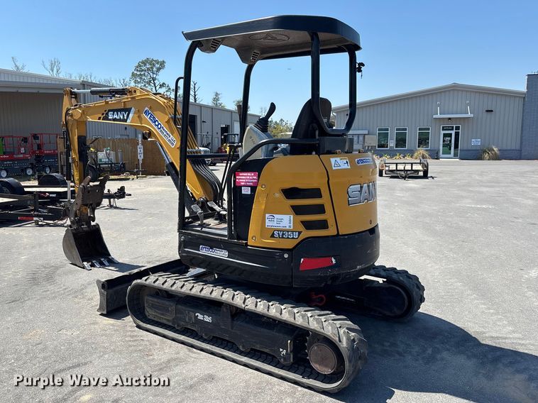 image for item DU0414 2022 Sany SY35U mini excavator