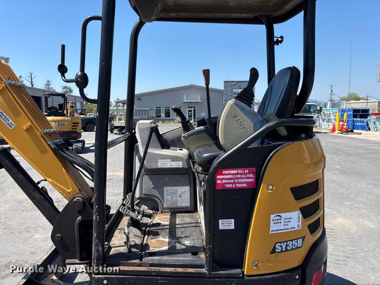image for item DU0415 Sany SY35U mini excavator