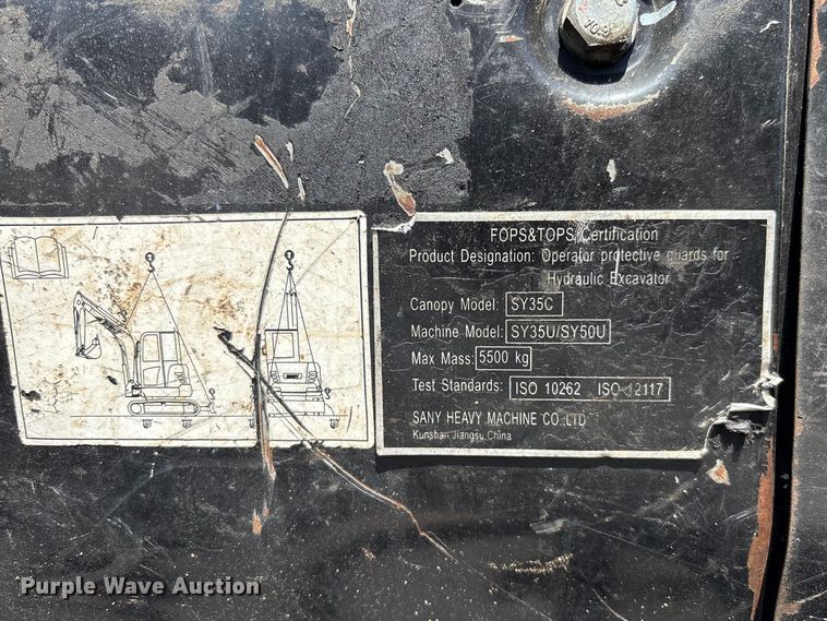 image for item DU0415 Sany SY35U mini excavator