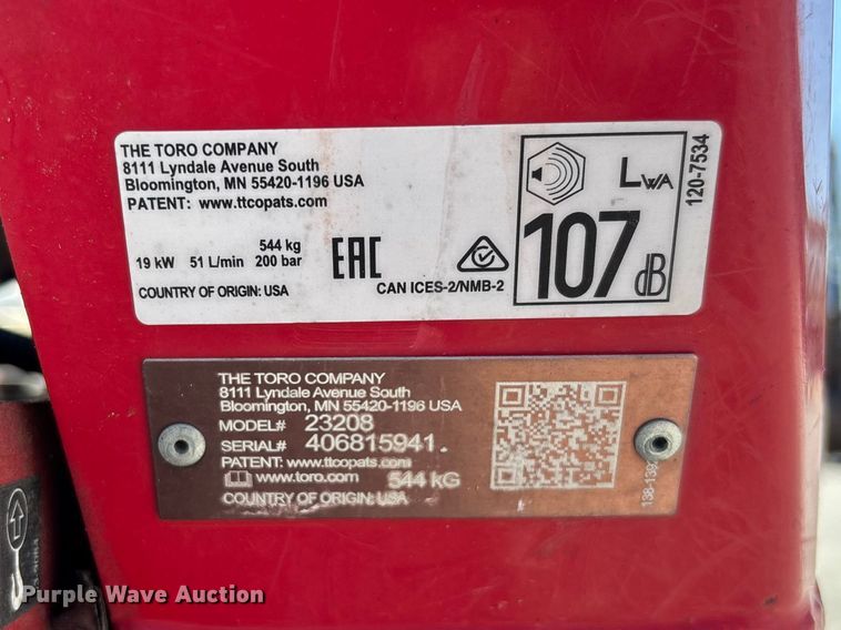 image for item DU0418 Toro STX 26 stump grinder