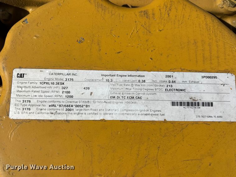 image for item DU0420 2001 Caterpillar 3176 engine