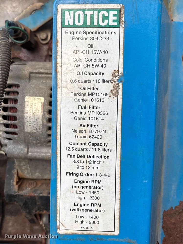 image for item DU0445 2008 Genie S-80 boom lift