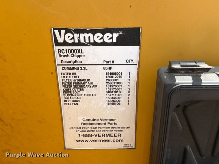 image for item DX5961 2012 Vermeer BC1000XL wood chipper