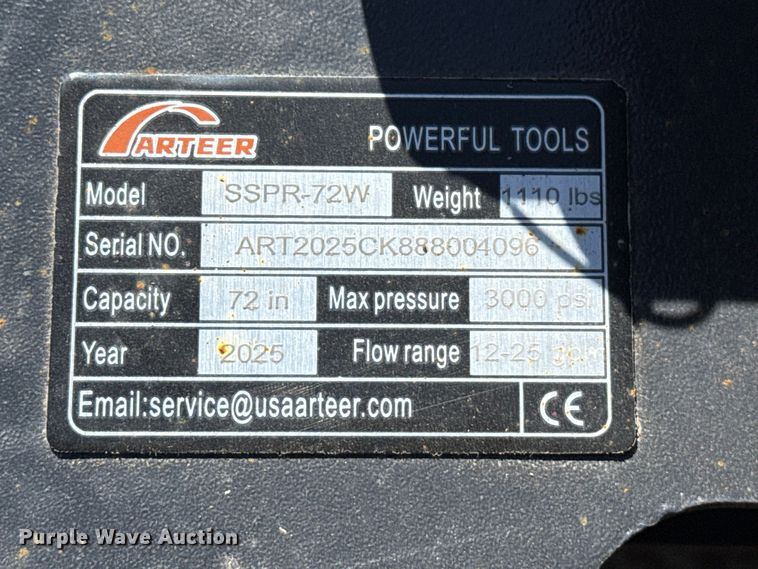 image for item DZ5284 Arteer SSPR-72W skid steer power rake