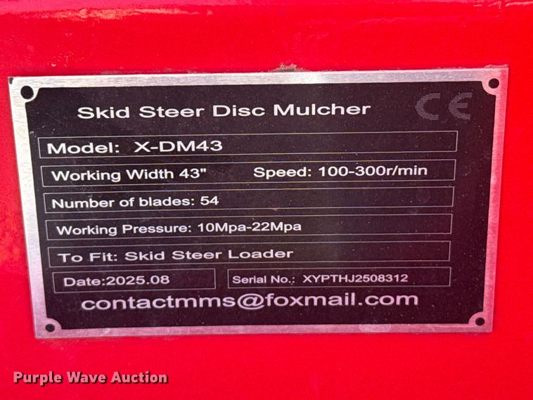 image for item DZ5288 2025 X-DM43 skid steer brush mower