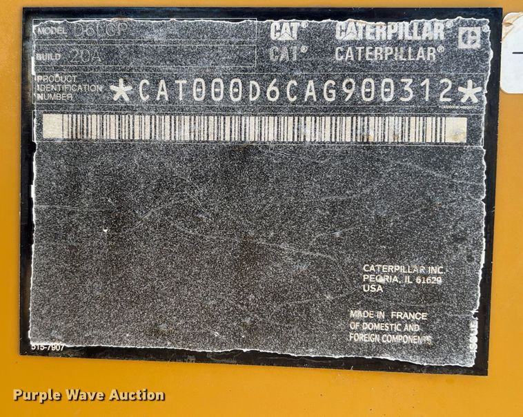 image for item EA7217 2020 Caterpillar D6 LGP dozer