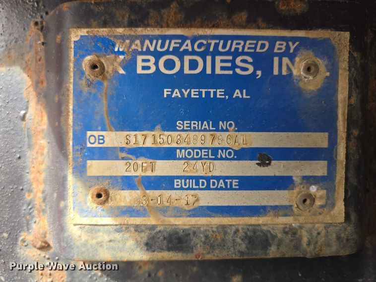 image for item EB1373 2018 Mack Granite GU713 dump truck