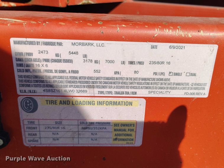 image for item EC8300 2020 Morbark Eeger Beever 1215 wood chipper