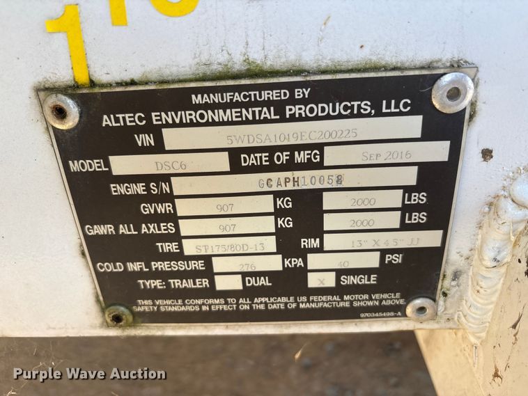 image for item EC8305 2016 Altec DSC6 wood chipper