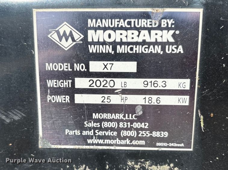 image for item EC8306 2018 MOBARK X7 wood chipper