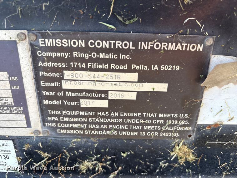 image for item EC8308 2017 Ring-O-Matic 850VH vacuum excavator