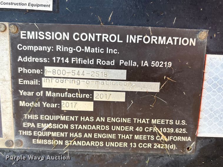 image for item EC8309 2017 Ring-O-Matic 850VH vacuum excavator