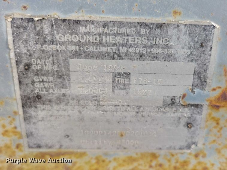 image for item EC8976 1997 Ground Heaters Inc E3000  ground heater