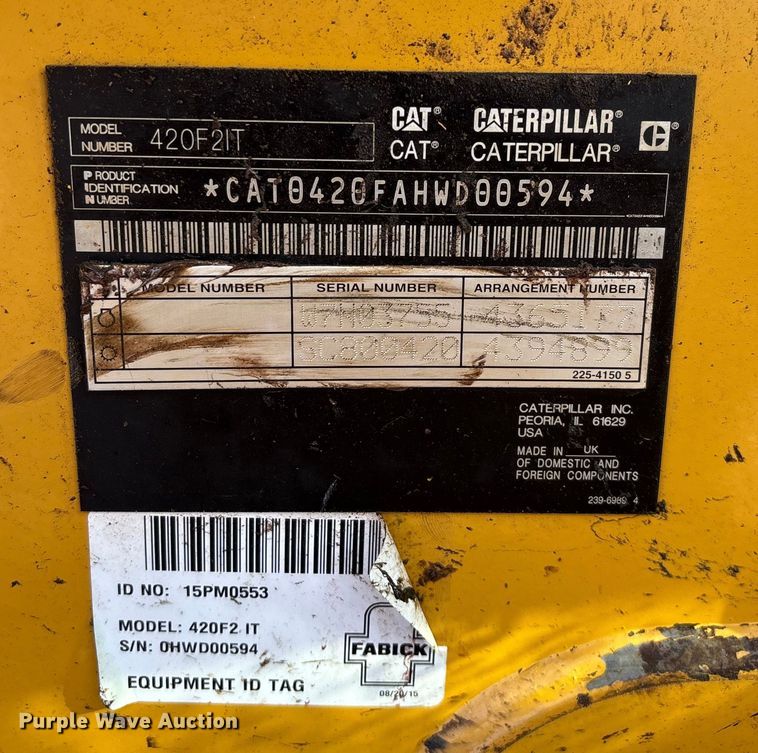 image for item ED2449 2015 Caterpillar 420F2 IT backhoe
