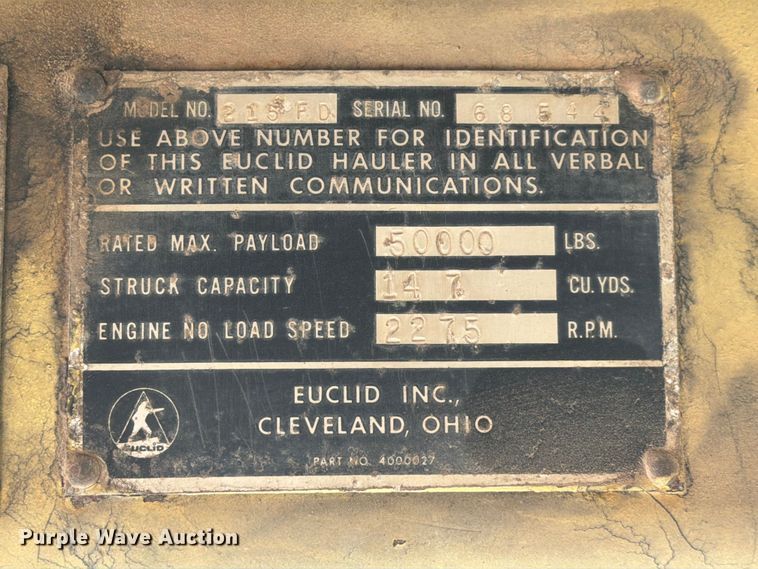 image for item ED5178 Euclid 215FD haul truck