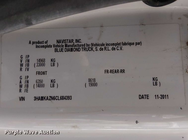 image for item EE5250 2012 International MA035 digger derrick truck