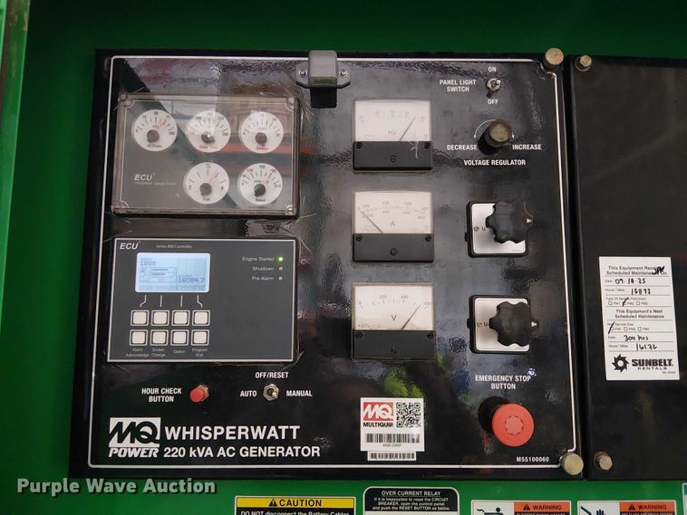 image for item EE5252 2015 MQ Power DCA-220SSJU4F generator