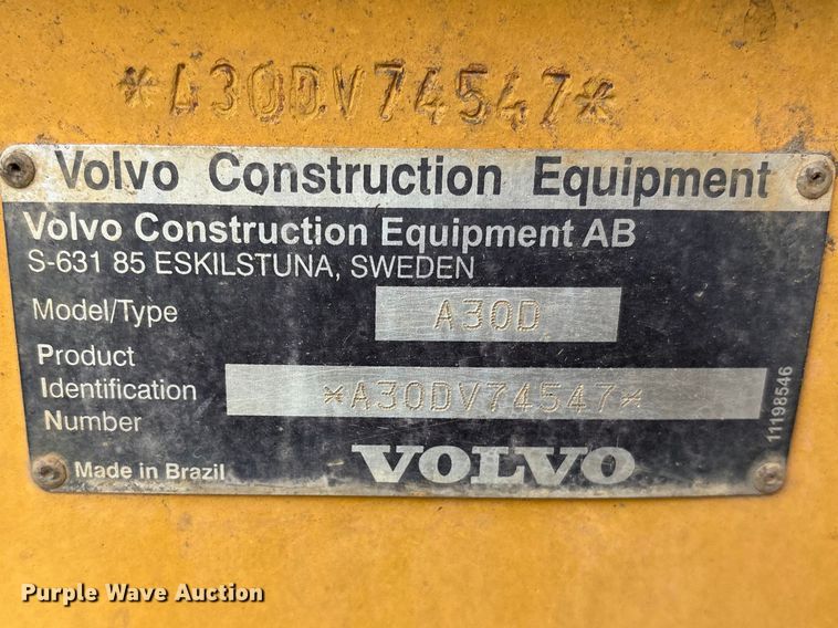 image for item EF1041 2007 Volvo A30D articulated haul truck