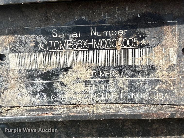 image for item EF1045 John Deere ME36 excavator mulcher