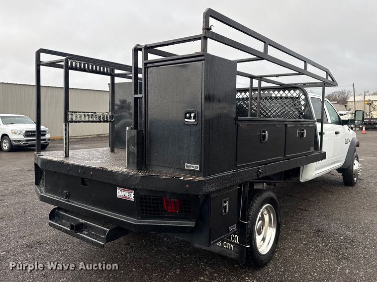 image for item EG2157 2016 RAM 4500HD Crew Cab flatbed pickup truck