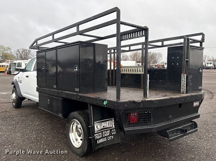 image for item EG2157 2016 RAM 4500HD Crew Cab flatbed pickup truck