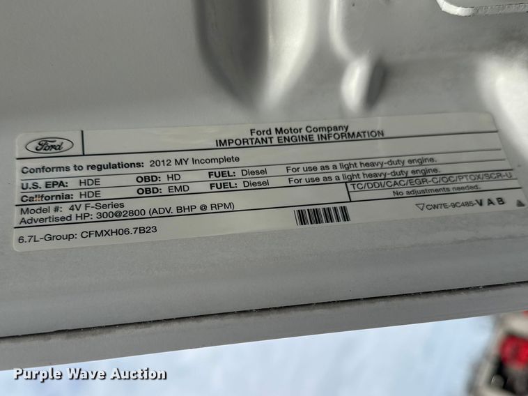 image for item EG8877 2012 Ford F550 Super Duty Crew Cab utility / service truck