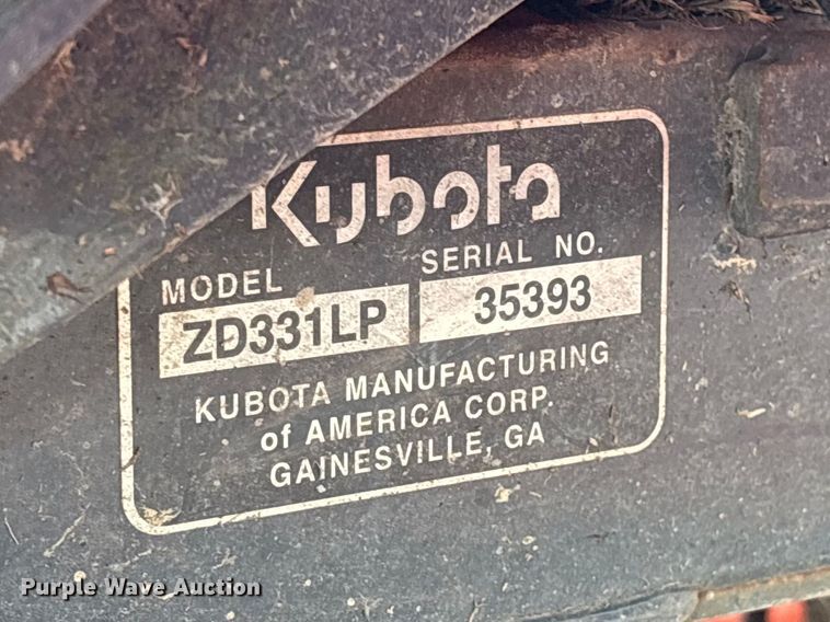 image for item EM0068 Kubota ZD331 ZTR lawn mower