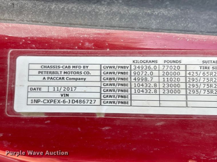 image for item EO4088 2018 Peterbilt 567 ready mix truck