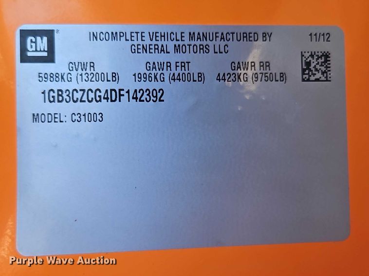 image for item EO7070 2013 Chevrolet Silverado 3500HD utility bed pickup truck