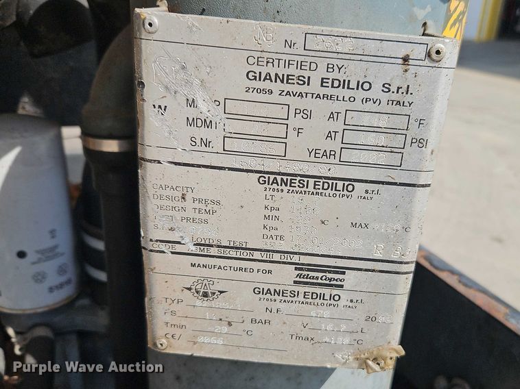 image for item EO7134 Atlas Copco XAS 56 Air Compressor