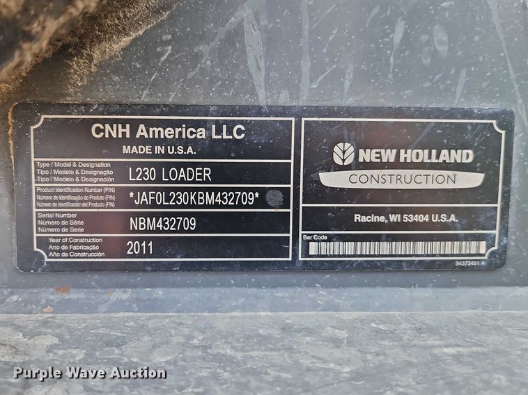 image for item EO7140 2011 New Holland L230 skid steer loader