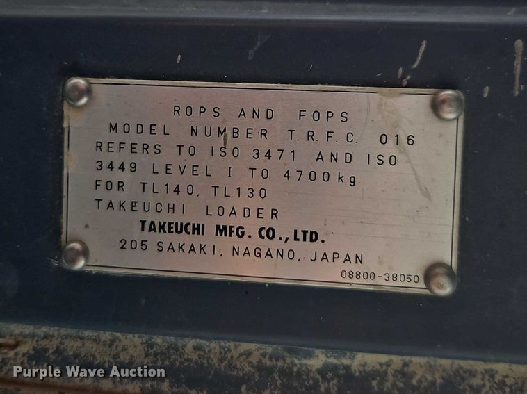 image for item EO7154 2007 Takeuchi TL140 tracked skid steer loader