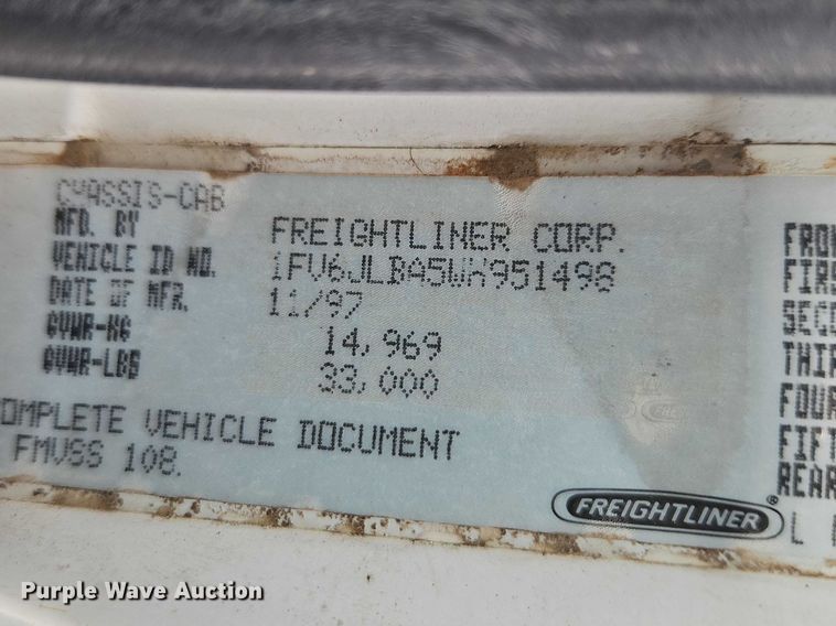 image for item EO7157 1998 Freightliner FL80 dump truck