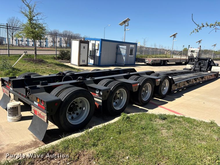 image for item ES8707 2007 Talbert T4DW60SA-HRG-1-T1 lowboy equipment trailer