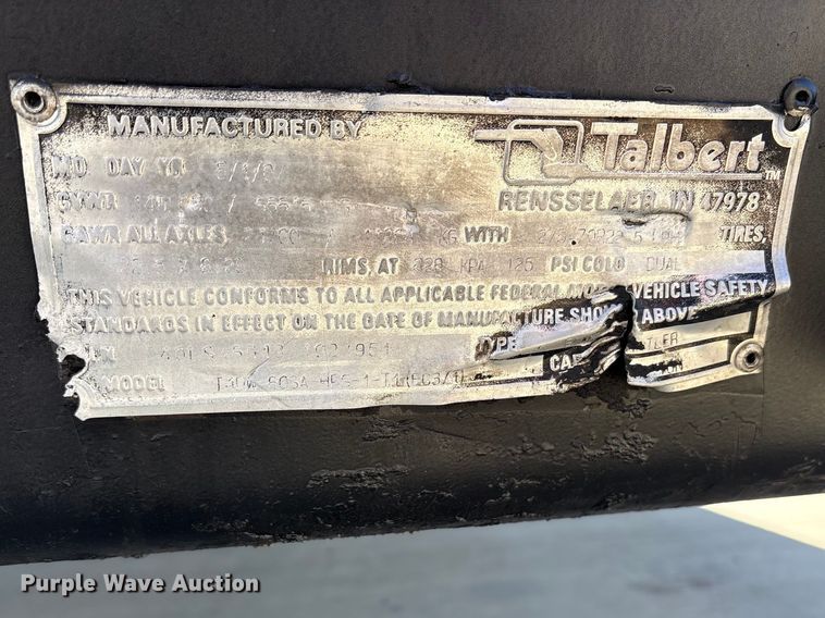 image for item ES8707 2007 Talbert T4DW60SA-HRG-1-T1 lowboy equipment trailer