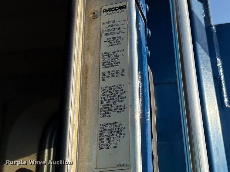 image for item ES8727 2016 Kenworth T370 dump truck