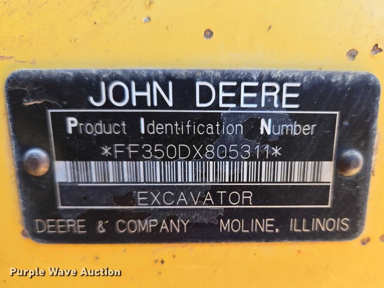 image for item ET1464 2006 John Deere 350D LC excavator