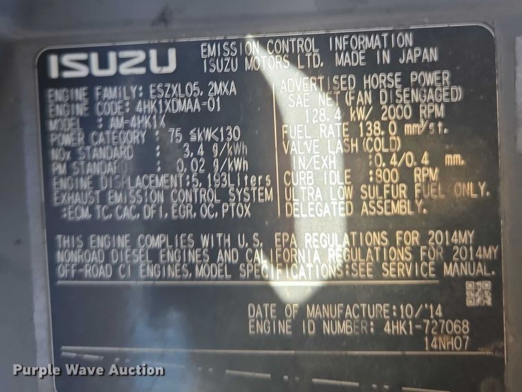 image for item ET1465 2015 John Deere 245G LC excavator