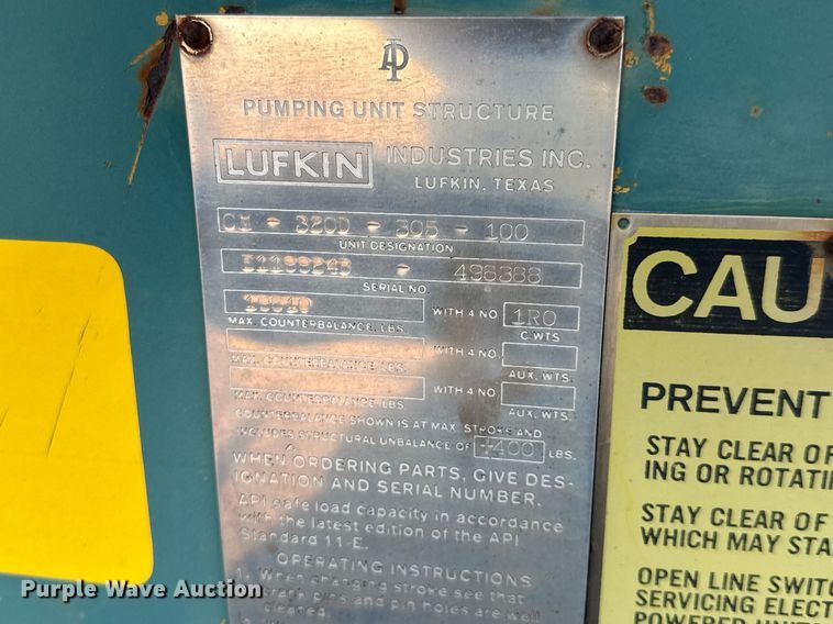 image for item ET1743 Lufkin CM-320D-305-100 pump jack