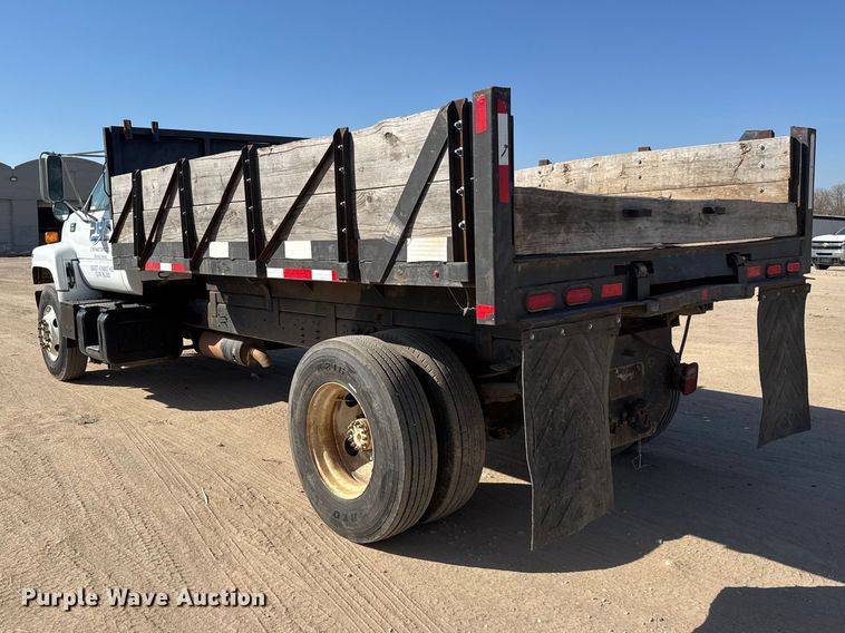 image for item ET1815 2000 GMC C6500 dump flatbed truck