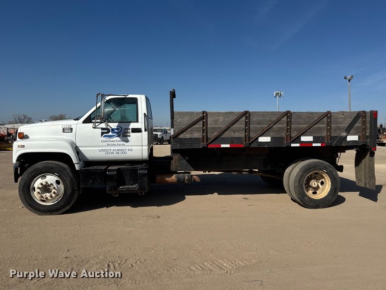 image for item ET1815 2000 GMC C6500 dump flatbed truck