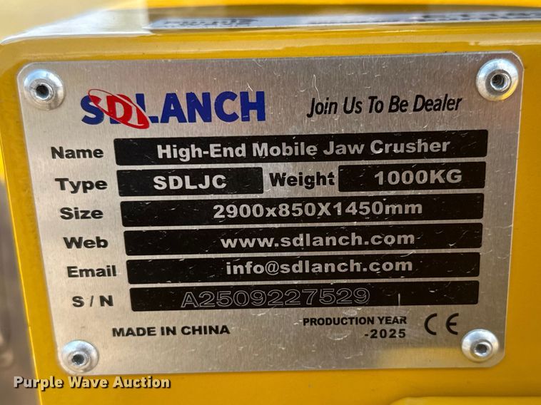 image for item ET1824 2025 SDLANCH SDLJC jaw crusher