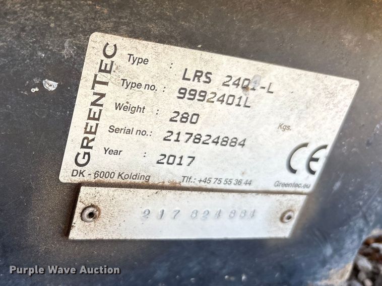 image for item EU0356 2017 Greentec LRS-2401-L skid steer tree saw