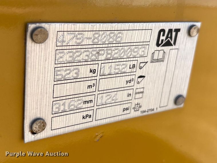 image for item EU0367 Caterpillar 479-8086 skid steer snow pusher