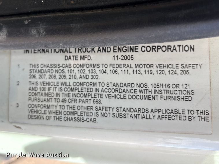image for item EU0380 2006 International MA015 water truck