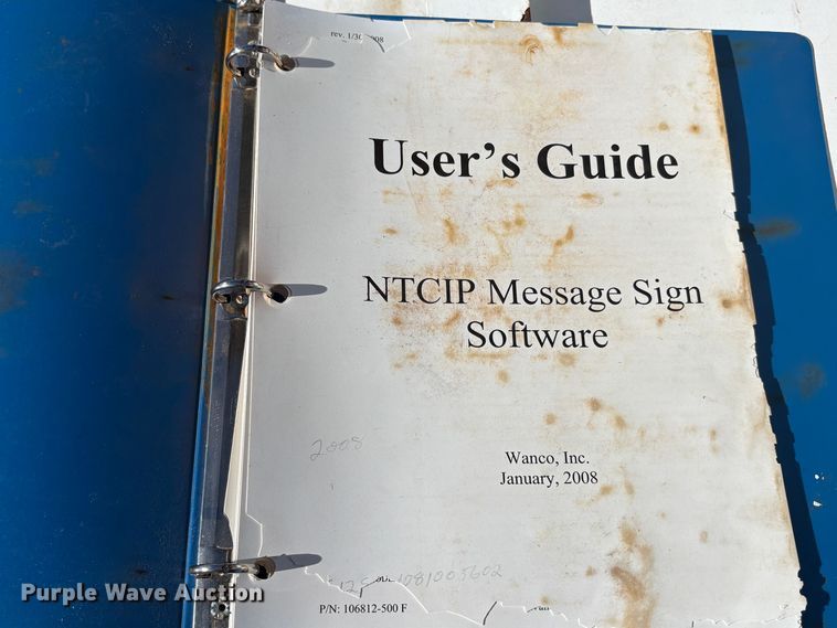 image for item EU8631 2008 WANCO WT-MB message board trailer