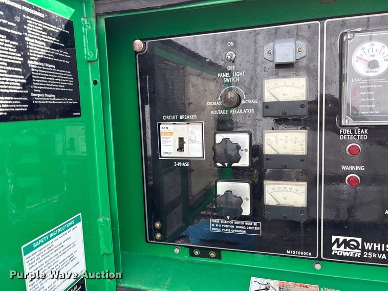 image for item EU8637 2015 Multiquip WhisperWattDCA-25SSIU4F generator