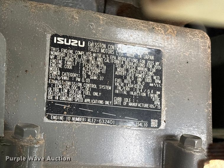 image for item EU8637 2015 Multiquip WhisperWattDCA-25SSIU4F generator