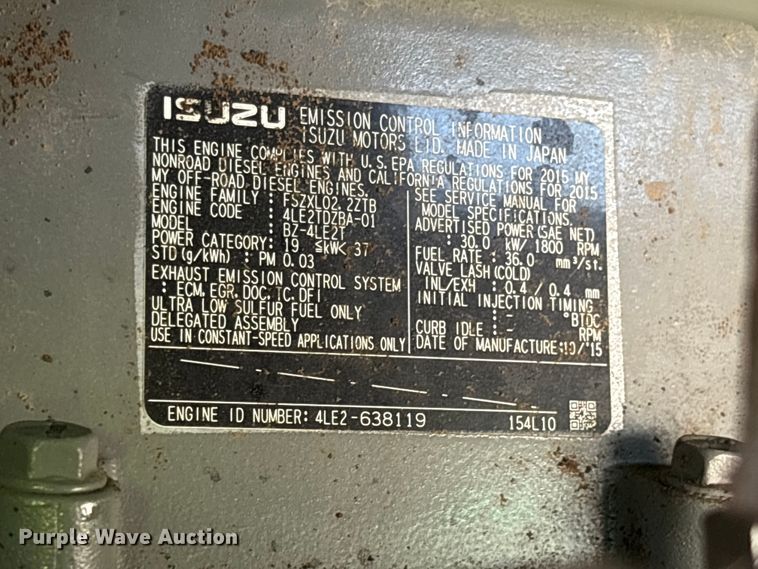 image for item EU8638 2013 Multiquip DCA-25SSIU4F generator